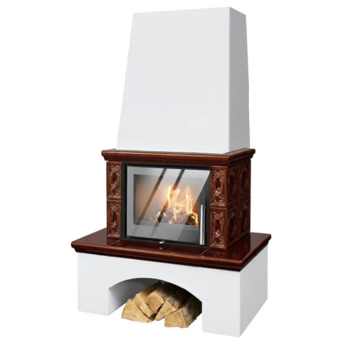 Kachlová kamna ABX Lombardie exklusive, Hnědá